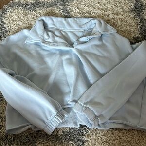 aerie light blue sweatshirt